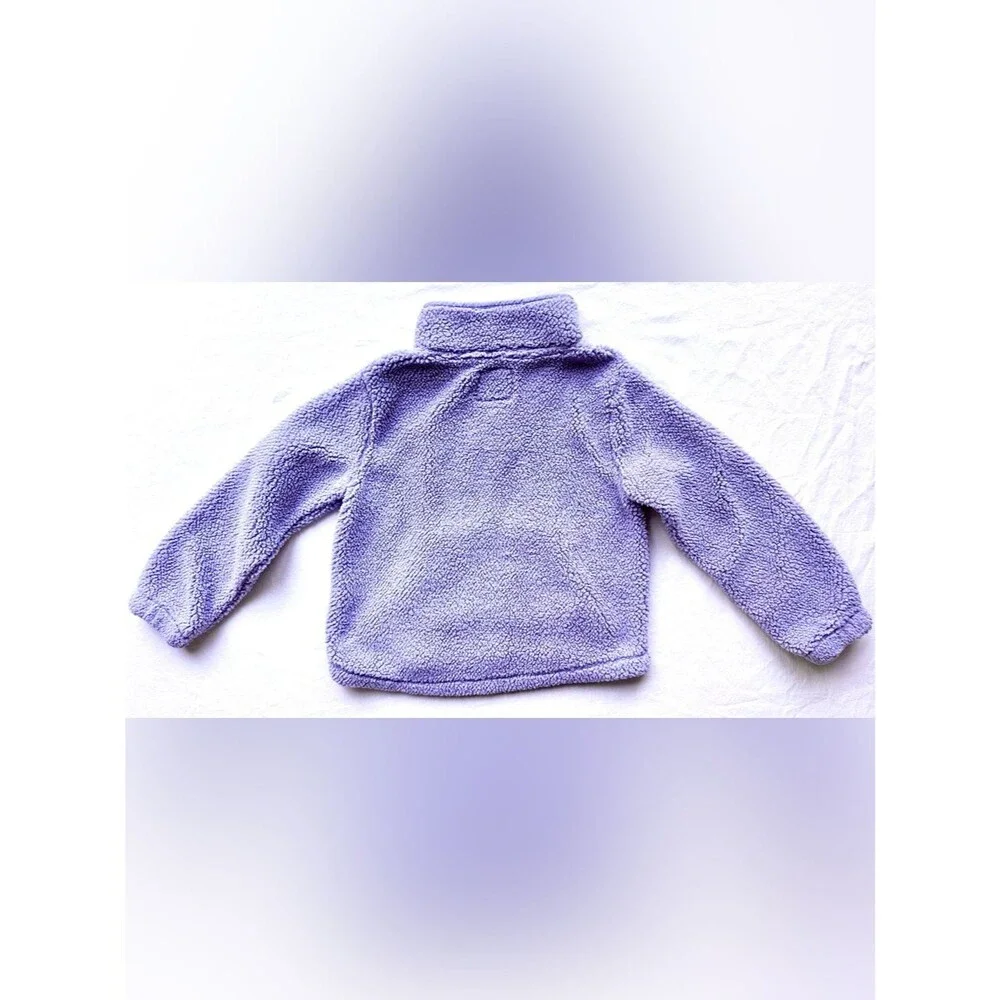 OshKosh B’gosh Girls Sherpa Fleece Pullover Size 8 – Lavender Half-Snap Hoodie